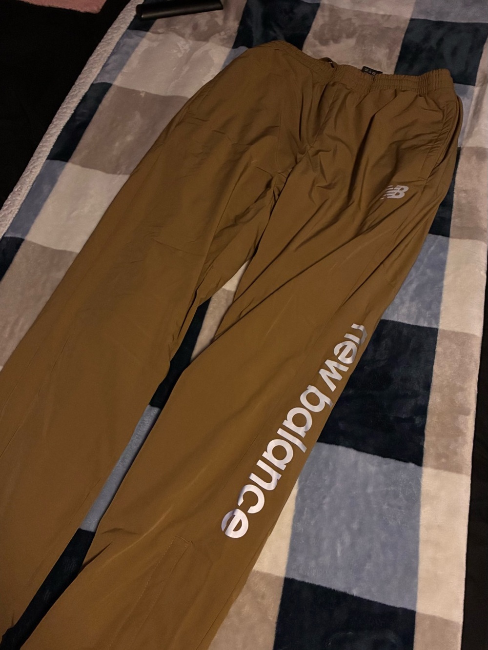 New Balance Men's Tan/Brown Logo Pants